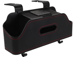Organizador De Asiento De Coche Negro Con Portavasos Y Caja Para Pañuelos, Almacenamiento Trasero Multifuncional.