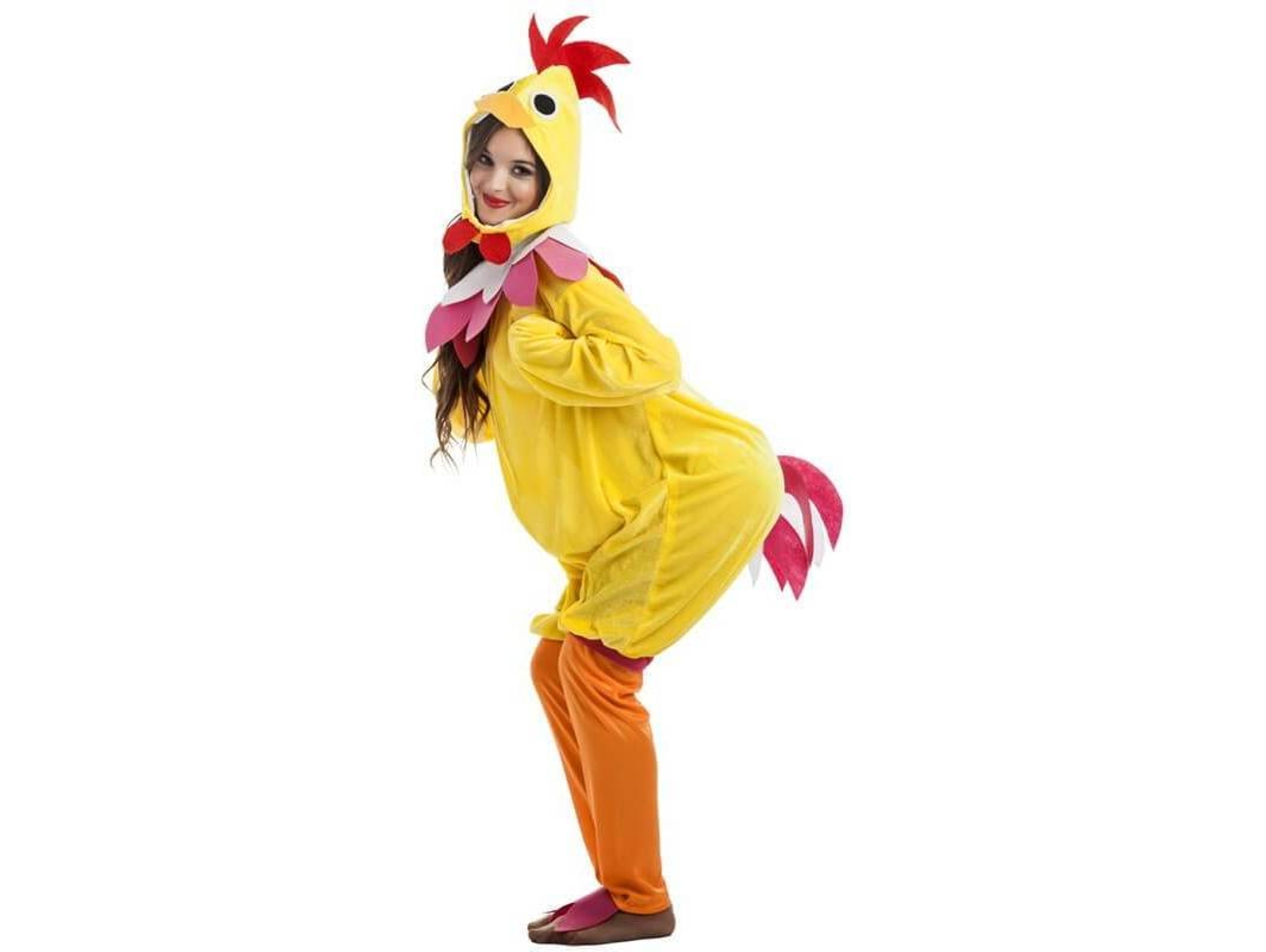 Disfraz de Mujer DISFRAZZES Gallina Amarillo (Talla: S)