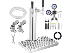 Kit de barril de cerveza de doble grifo Succebuy: acero inoxidable y eficiente