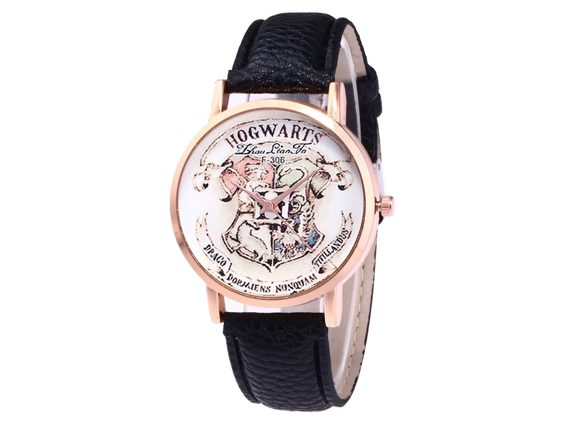 Reloj De Pulsera Analógico De Cuarzo Para Mujer Con Correa De Cuero Negra.