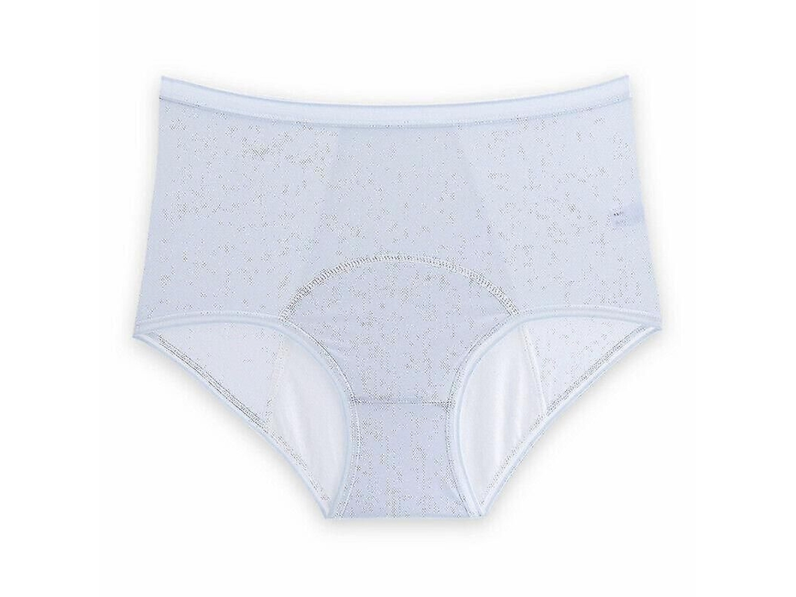 2026-panties Antifugas De Cintura Alta Ultradelgadas De Seda De Hielo Talla Grande L-5xl Azul