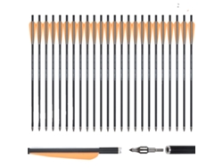 Flechas de carbono, eje de carbono mixto, punta reemplazable, naranja, 24 unidades OEM