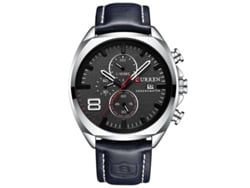 Reloj Deportivo Para Hombre (plateado Y Negro), Multifuncional, Resistente Al Agua, De Cuarzo Con Seis Manecillas.