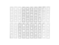Conjunto De 20 Plantillas Reutilizables Para Pintura Facial Y Corporal Diy