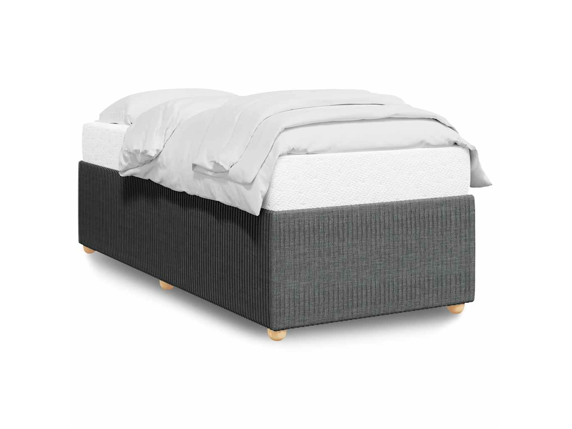 Maison Exclusive - Estructura De Cama Sin Colchón Tela Gris Oscuro 80x200 Cm