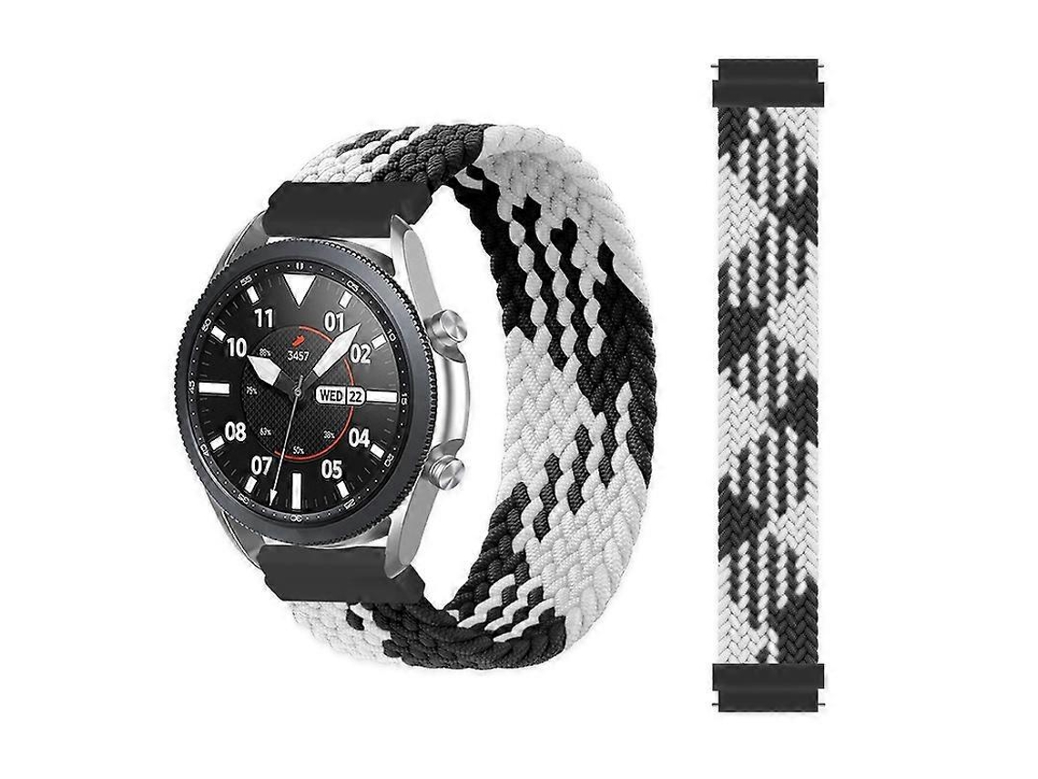Correa ajustable y elástica de nailon trenzado para Samsung Galaxy Watch Active / Active2 40 mm / Active2 44 mm, tamaño: 155 mm (arcoíris).