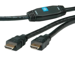 Cable HDMI ROLINE (HDMI - HDMI - 30 m - Negro)