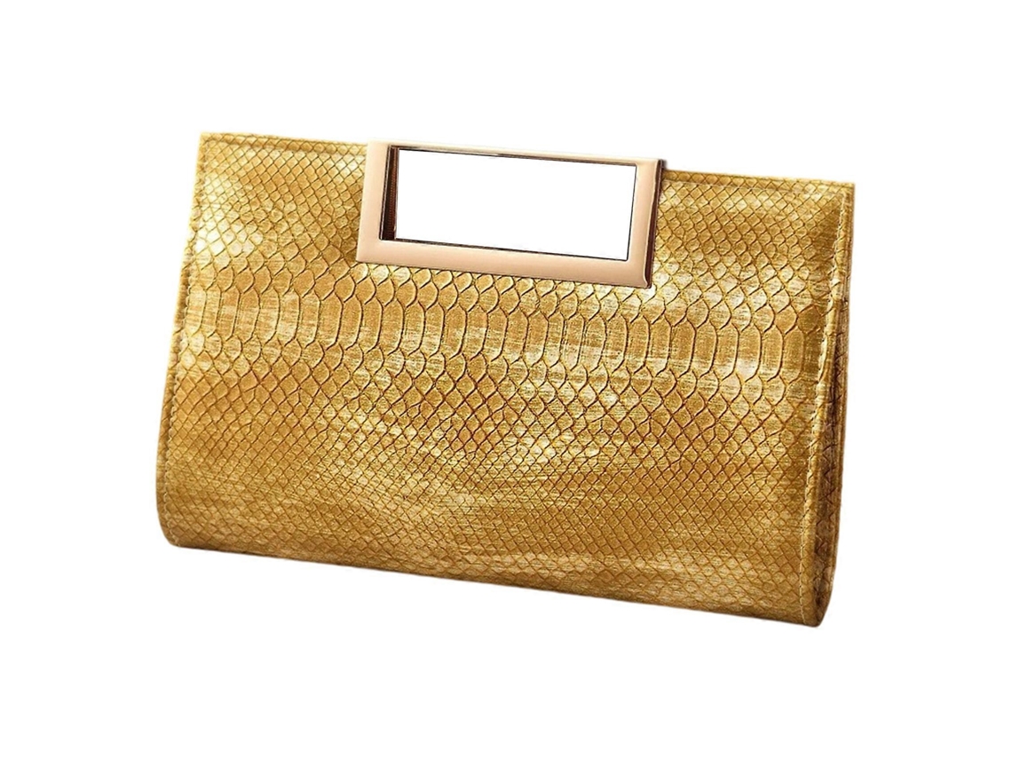 Elegante bolso de noche para mujer, bolso de hombro tipo sobre, bandolera con cadena extraíble, ideal para cócteles y bodas, color amarillo Giecy