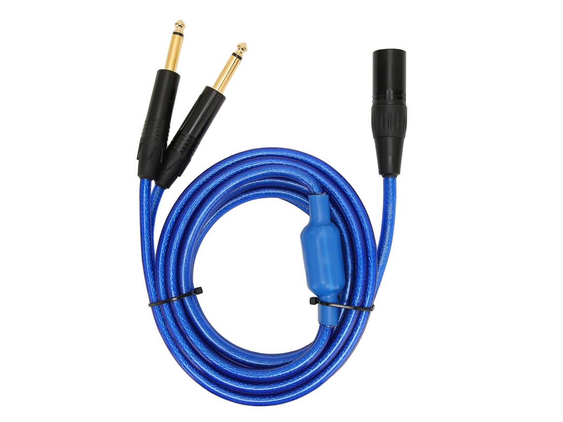 Cable Divisor En Y Estéreo Xlr Macho A 2 Conectores De 6,35 Mm Para Mezclador/amplificador, 1 M