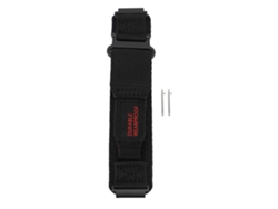 Correa De Nailon Para Reloj Inteligente De 20 Mm, Pulsera Deportiva De Repuesto Universal Negra.