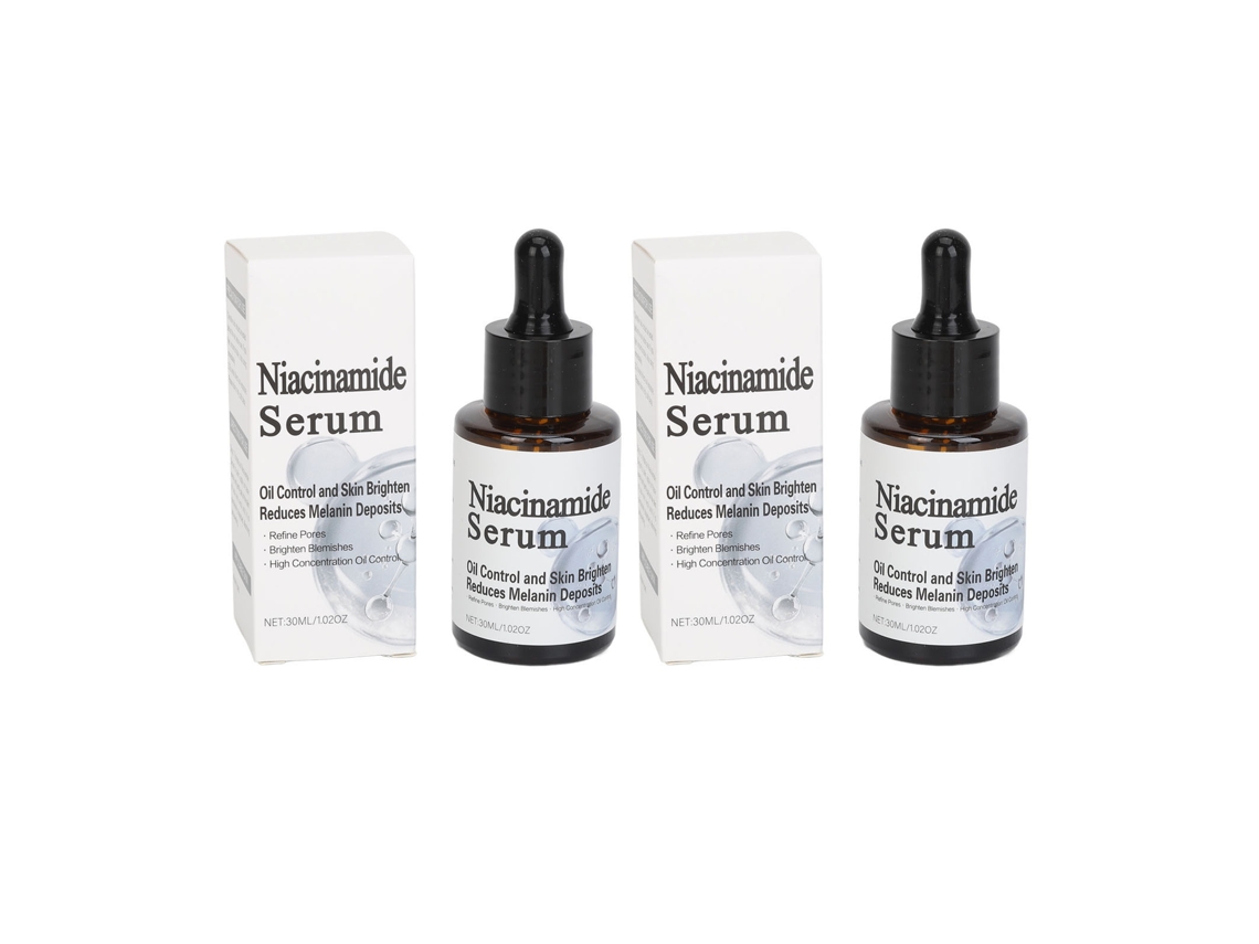 2pcs Suero Facial De Niacinamida 30ml: Eliminar Manchas Oscuras, Arrugas, Hidratar Y Blanquear Piel