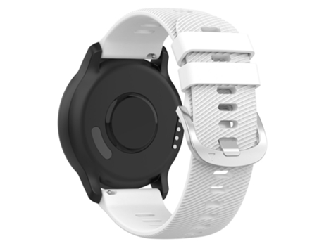 Correa de Silicona 20mm raya cruzada para Garmin VivoMove Trend/Venu Sq 2 - blanco