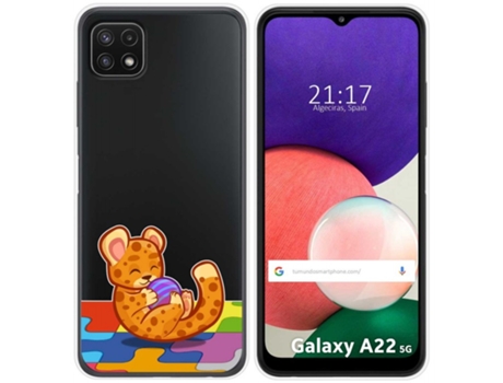Carcasa Samsung Galaxy A22 5G TUMUNDOSMARTPHONE Dibujos Transparente Multicolor
