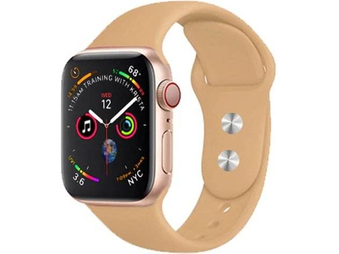 Correa Apple Watch Series 7 45mm G4M Silicona Beige
