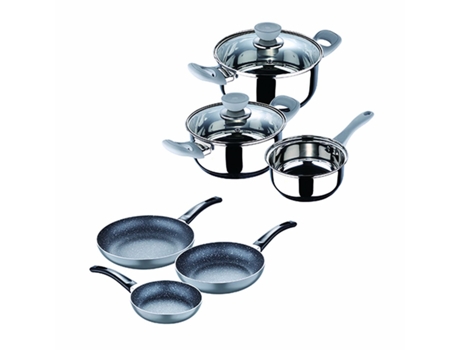 Batería de Cocina SAN IGNACIO MARBLE SG (Acero Inoxidable - Aluminio - 5 Piezas)