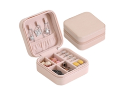 Caja de Organización Viaje Portátil Joyas Rojo (11x11x6cm) Kofihety