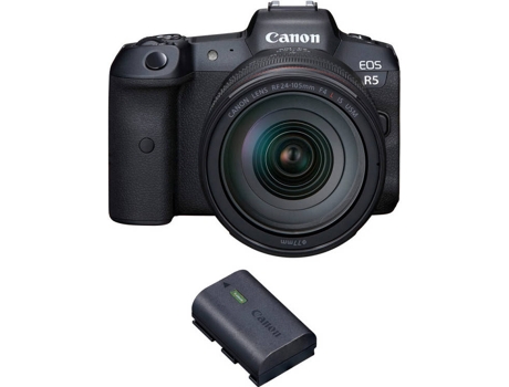 Kit Cámara Mirrorless, Objectivo y Batería CANON EOS R5 (45 MP - Sensor: Full Frame - ISO: 100 a 51200)