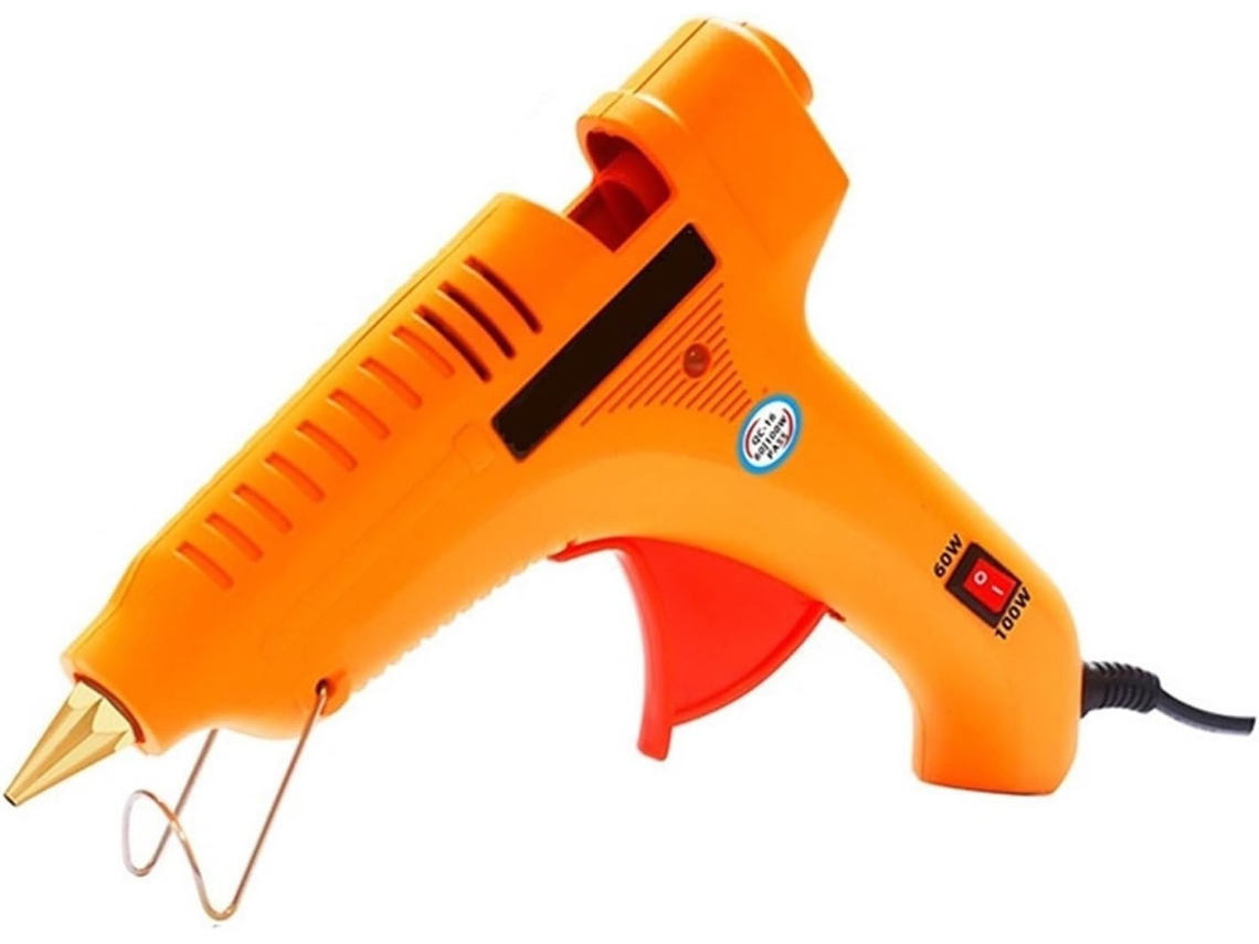 100w Bricolage Pistolet À Colle Thermofusible Bâtons Noirs Déclecheur Art Artisan Outil De