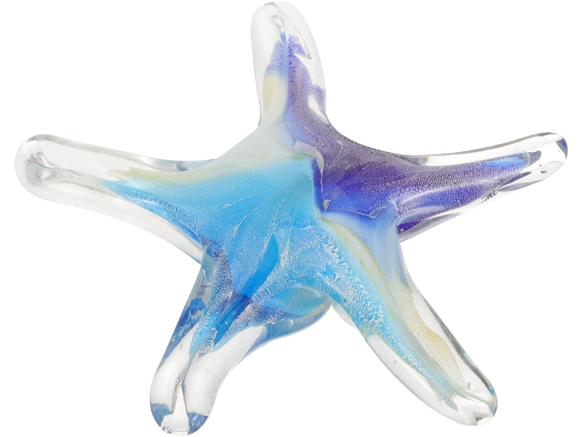 Adorno De Estrella De Mar De Cristal En Miniatura Para Decoración De Oficina Y Jardín