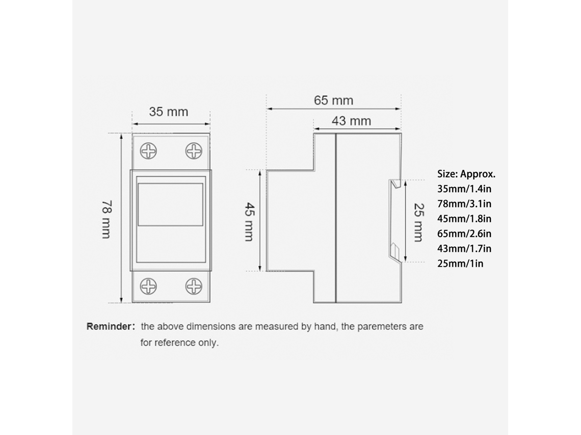 Omni-medidor De Energía Monofásico 2p Din Rail Con Pantalla Lcd Retroiluminada 230v Monitor De Consumo Eléctrico