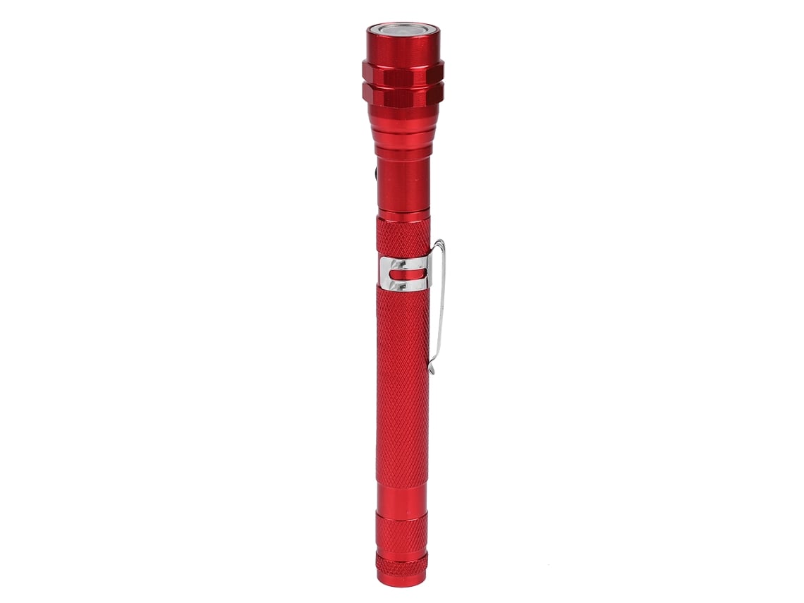 Bj-lanterna Led Mínima Flexible Telescópica Giratória Com Extremidade Magnética (vermelha)