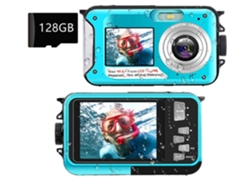 Cámara digital impermeable SZSMART W-Xj-008 (128 GB - Full HD 2.7K - 48Mp 16X)