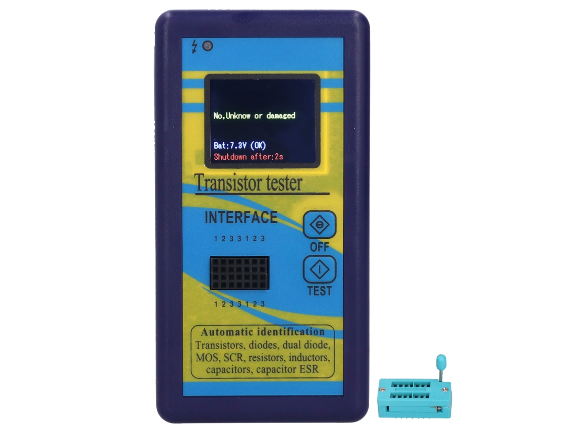 Veloriskku-testador De Transistores M328 Com Tela Gráfica Azul Para Resistência E Capacitância Dc 9v