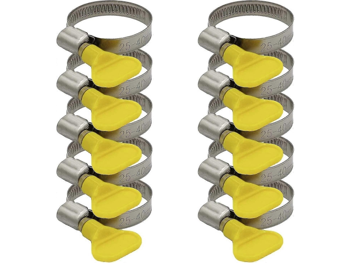10 Abrazaderas De Acero Inoxidable 25-40mm Para Mangueras De Piscina, Filtros De Arena, Pozos Y Conexiones Industriales