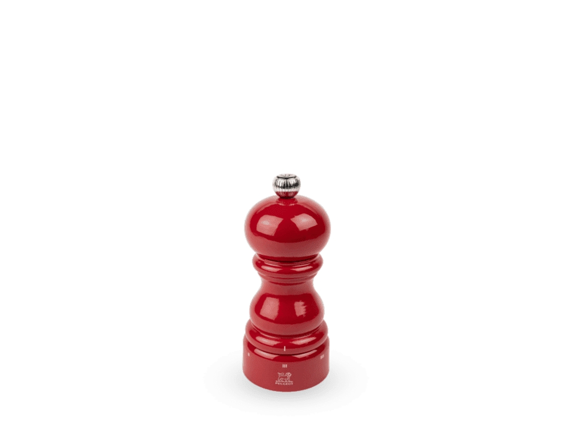 Molinillo Pimienta Paris Select 12 Cm Color Rojo Pasión en Madera de Haya PEUGEOT
