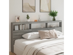 Cabecero De Cama Con Luz Led Gris Sonoma 220x17x102 Cm