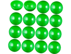 Bolas de lotería, superficie lisa, sin rebabas, verdes, huecas, de plástico, 25 accesorios