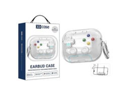 Estuche transparente para auriculares con diseño de consola de videojuegos retro, compatible con AirPods Pro 2 en 1, con soporte. GIECY