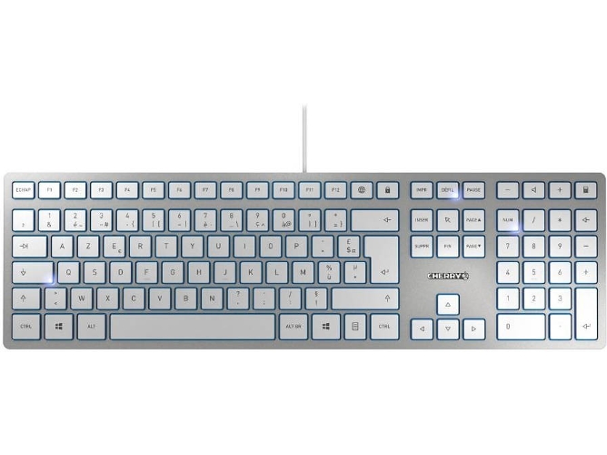Teclado CHERRY KC 6000 Slim (Con Cable - Layout Francés - Teclado Numérico)