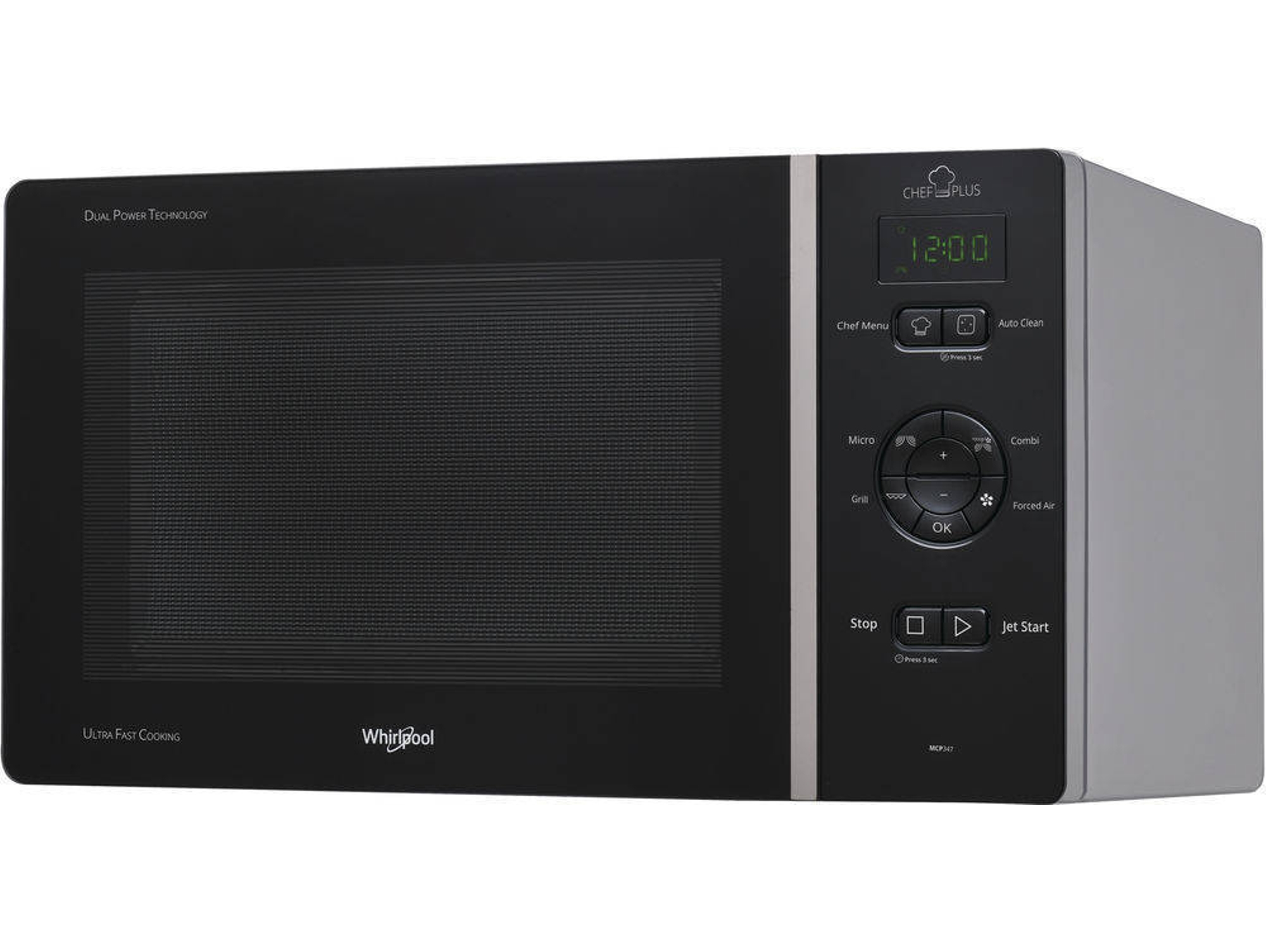 Microondas WHIRLPOOL MCP 347 SL (25 L - Con Grill - Negro)