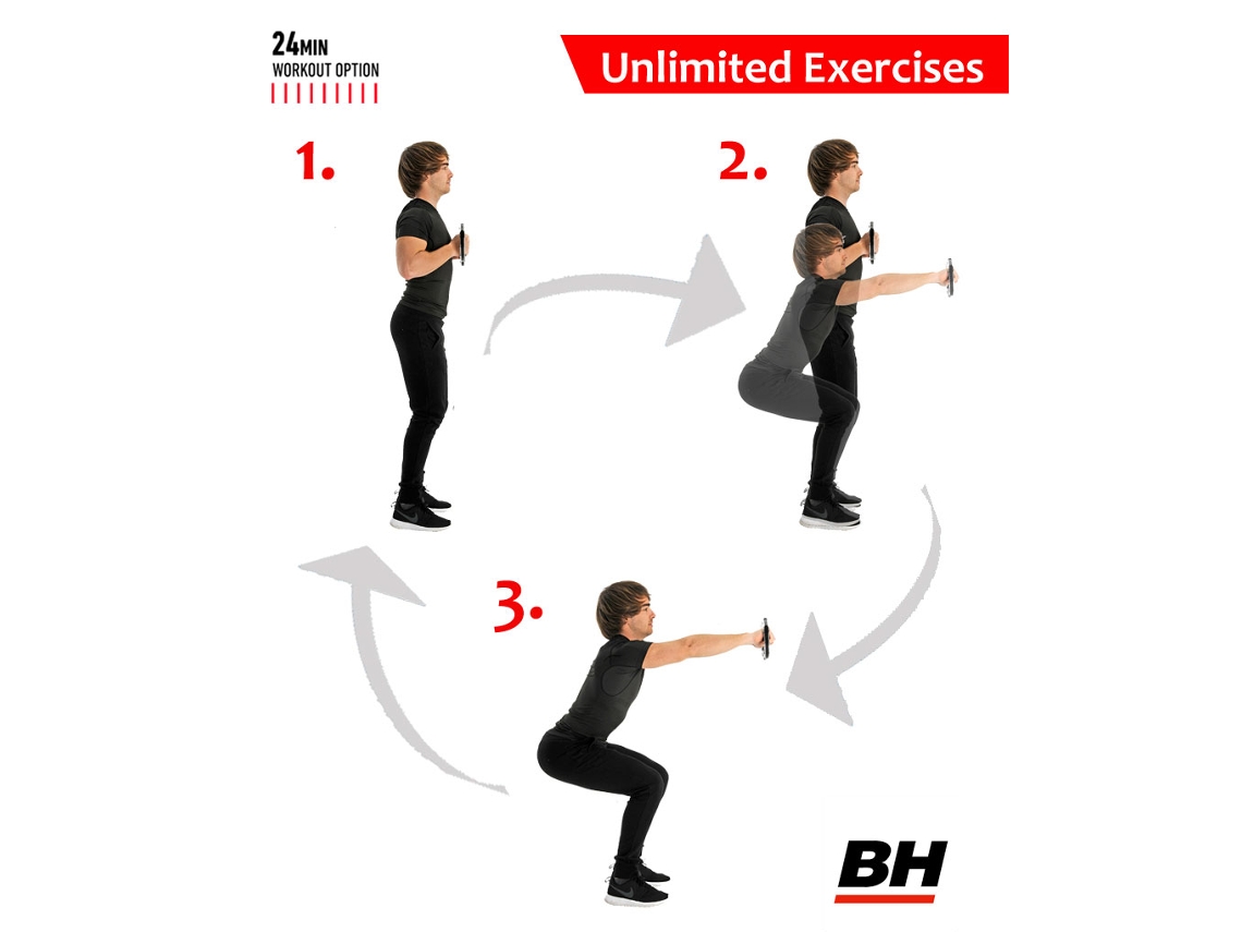 Aparato de Musculación BH FITNESS Unlimited (Gris - 18x5x38cm - Resistencia Máx: 10 Kg)