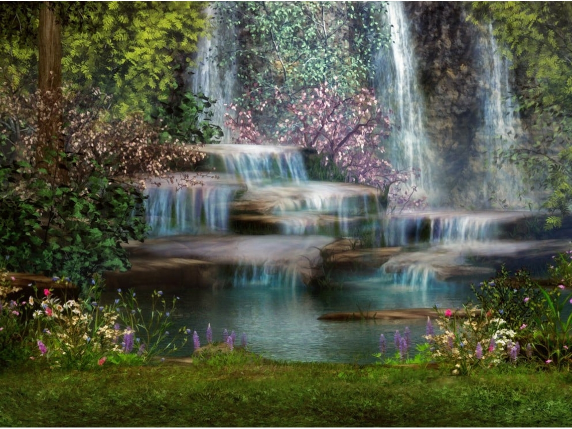 Rompecabezas Grafika Magic Waterfall Landscape, 2000 piezas