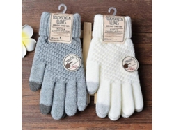 2026-guantes De Invierno Para Mujer Con Pantalla Táctil Calientitos Tejidos Elásticos Mitones De Dedos Completos