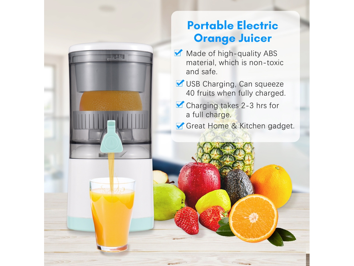 Exprimidor Eléctrico Portátil Inalámbrico Usb Para Naranjas, Limones Y Cítricos - Extracción Automática