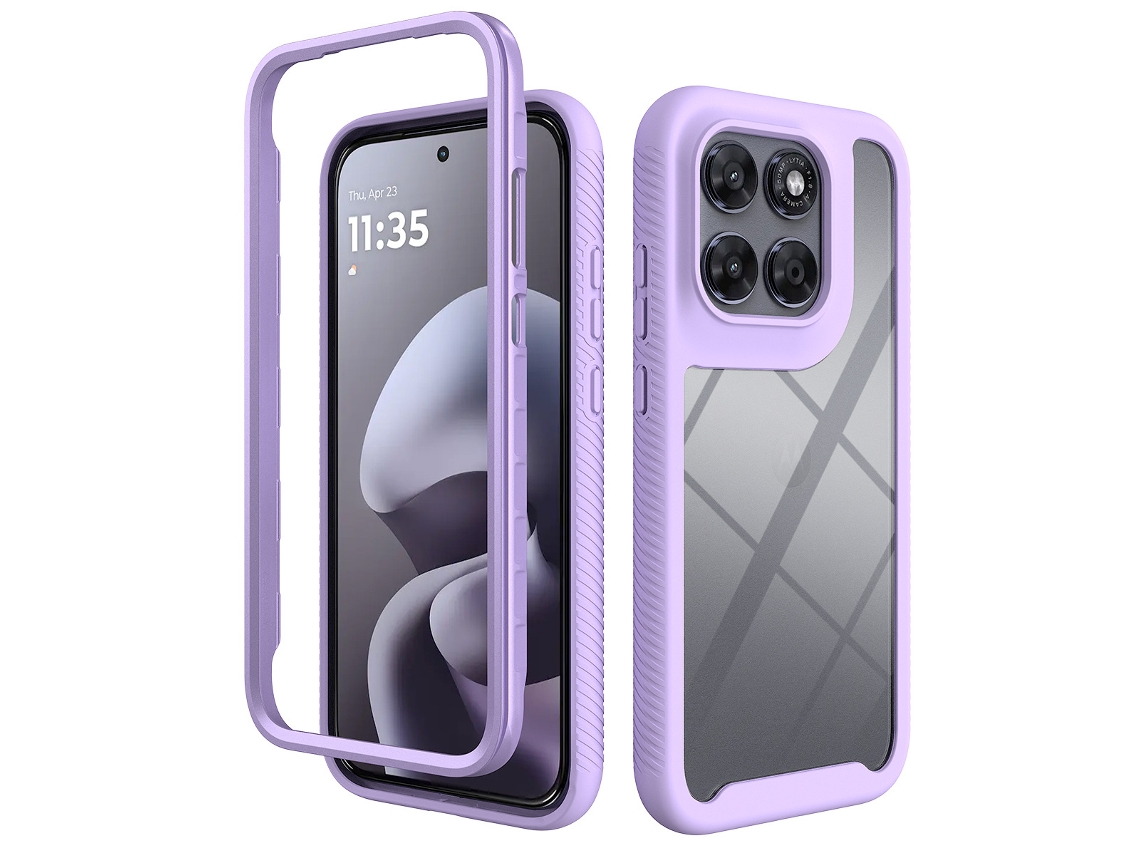 Capa transparente Digitallab para Motorola Moto G67/G77 com película de tecido azul escuro