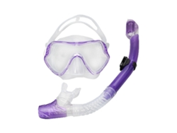 FNINIJEDE Equipamento De Mergulho Com Snorkel Para Adultos, Conjunto De Snorkel Para Adultos Com Máscara Panorâmica De Vidro Temperado Antivazamento E Antiembaç