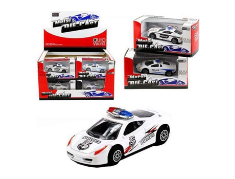 Coche Policia 9 Cm Metal