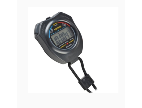 ELKUAIE Temporizador LCD electrónico Cronómetro deportivo digital Fecha Hora Despertador Contador Cronógrafo (con correa para el cuello) - Negro