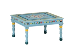 Mesa De Café VIDAXL Turquesa Madera (54 x 54 x 30 cm)