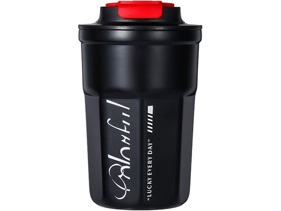 Jarrón térmico de 400 ml, antifugas, fácil de limpiar, base antideslizante, acero inoxidable 316, ideal para exteriores.