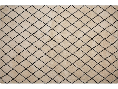 Alfombra beige/negro 160 x 230 cm BELIANI Midyat