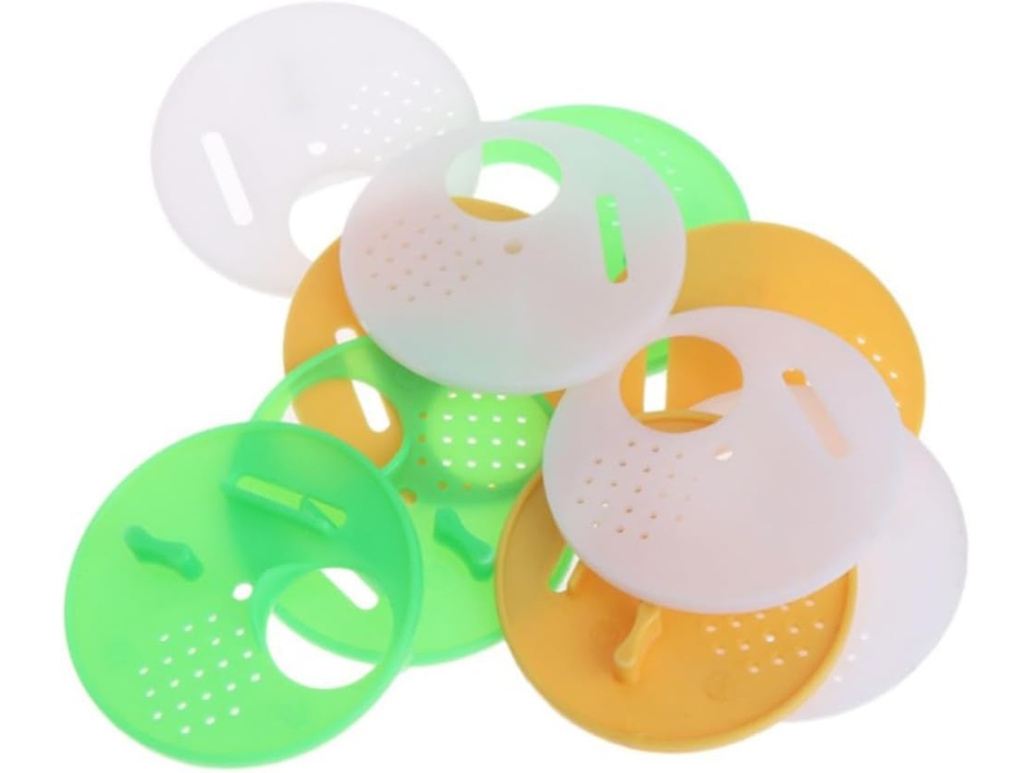 Inoomp 15 Discos Redondos De Plástico Para Puertas De Colmenas Con Función Giratoria, Aberturas De Ventilación Para