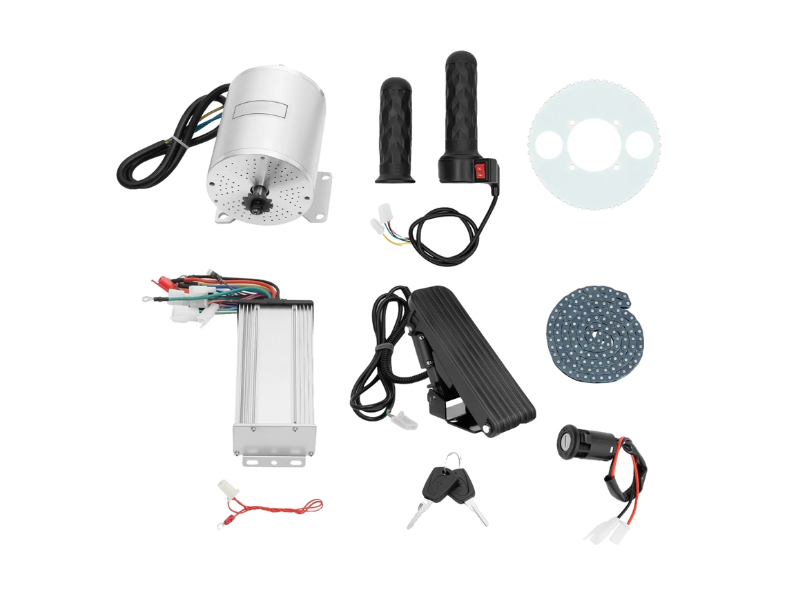 Kit de motor eléctrico, 3 kW de potencia, diseño sin escobillas, OEM plateado