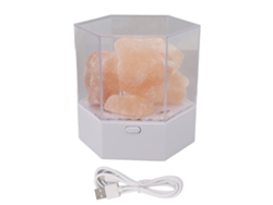 Lámpara de sal del Himalaya 2026 LED RGB regulable USB con aceites esenciales, aromaterapia, luz nocturna de cristal natural para dormitorio y sala de estar.
