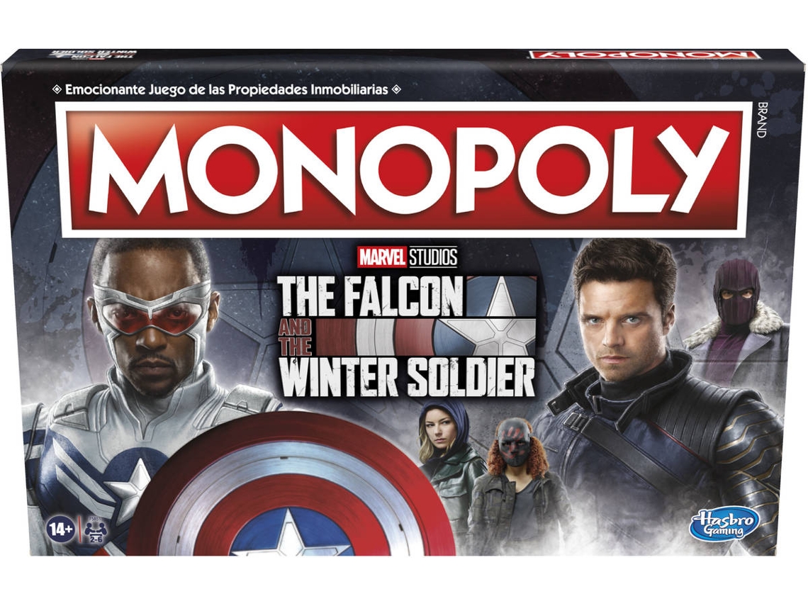 Juego de Mesa HASBRO Monopoly: Falcon Y El Soldado De Invierno De Marvel Studios (Edad Minima: 14 años - Nível Dificuldade: Intermédio)