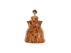 Figura de resina amarilla que representa a una dama, 21,5 x 18,5 x 31 cm, Alexandra House Living